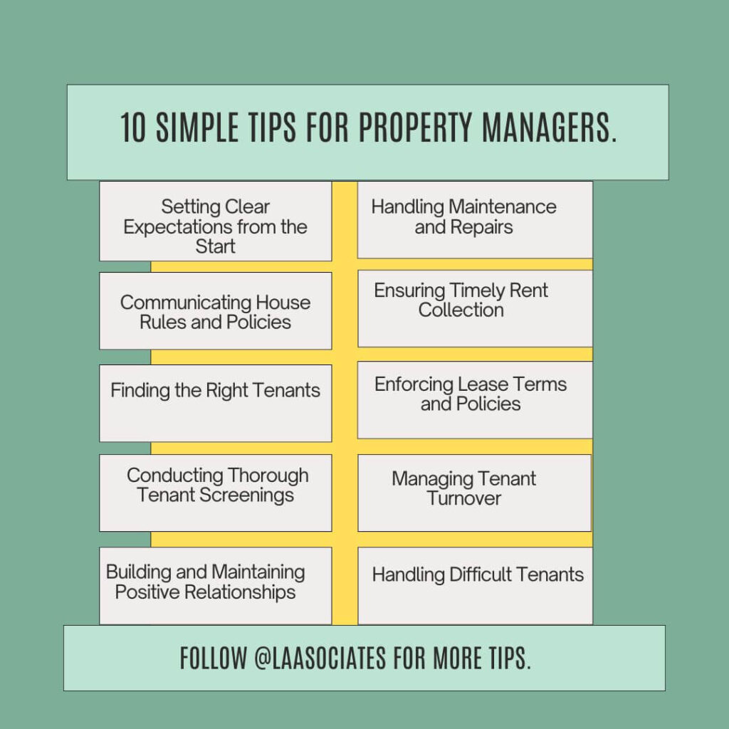 How do you effectively manage a tenant?